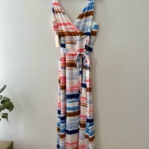 NWT Hutch Leah Satin Midi Wrap Dress Size M